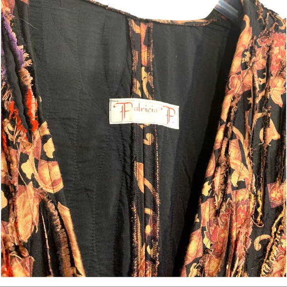 One of a kind Patricia P open front long print cardigan one size fits most - Picture 7 of 7